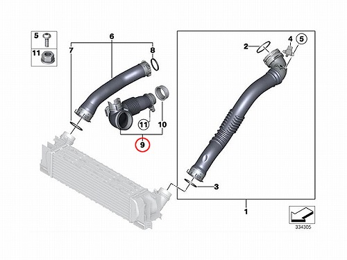 エアガイド(エアダクト) BMW [13717605638]BMW F07 F10 F11 F30 F31