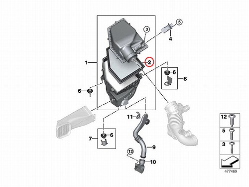 エアフィルター(エアクリーナー) BMW [13718577170]BMW B58(直6