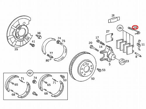 ブレーキパッドセンサー(ディスクパッドセンサー) メルセデスベンツ