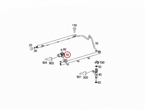 フューエル プレッシャーセンサー メルセデスベンツ Mクラス W164