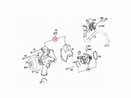 Mercedes-Benz 純正 ウォーターポンプ メルセデスベンツ CLクラス W216