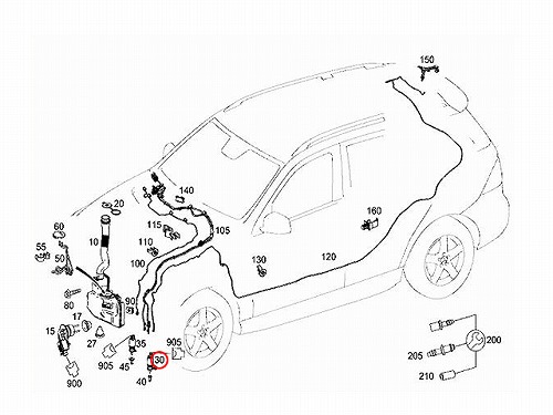 ウォッシャーポンプ(ウォッシャーモーター) メルセデスベンツ