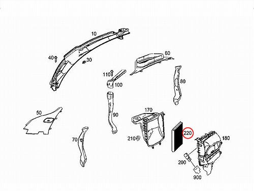 エアコンフィルター 外気用 メルセデスベンツ [1668300218]メルセデス
