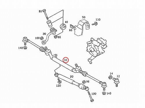 センターロッド(タイロッド ドラッグリンク) メルセデスベンツ