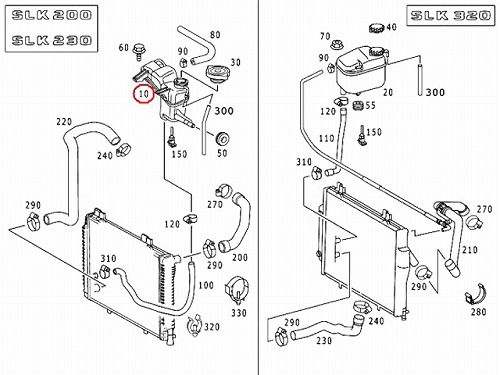 純正 ラジエターリザーバーサブタンク(サブタンク) メルセデスベンツ