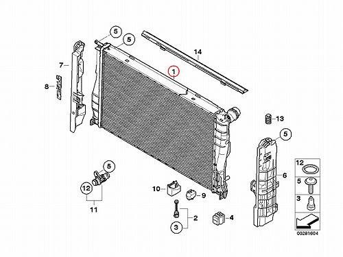 ラジエター BMW [17117547059]