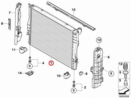 ラジエター BMW [17117562079]