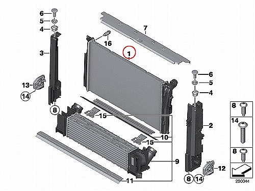ラジエター BMW [17118672104]BMW F20 F22 F30 F31 F32 F33 F34