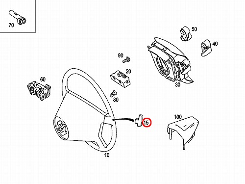 純正 パドルシフトスイッチ(ロッカースイッチ) メルセデスベンツ CLK