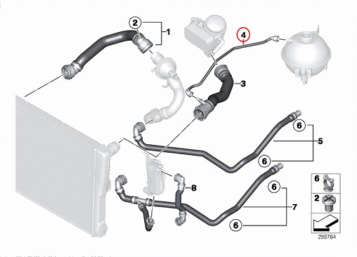 ベンチレーションホース(エア抜きホース) BMW [17128651298]BMW X3(F25