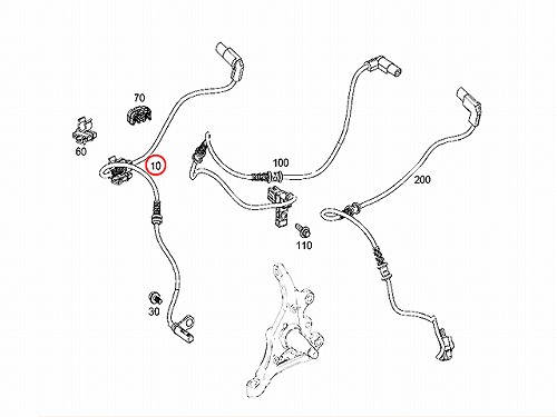 ABSセンサー(スピードセンサー) フロント 左右共通 メルセデスベンツ