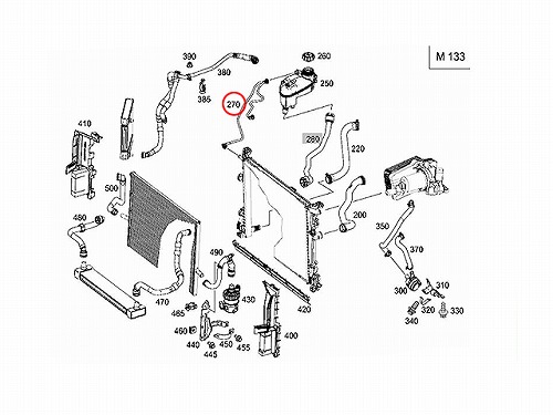 純正 ベンチレーションホース(エア抜きホース) メルセデスベンツ