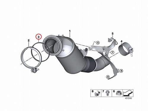 エギゾーストパイプガスケット BMW [18307581970]BMW E84 E89 F01 F02