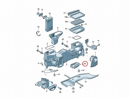 エアコンブロアレジスター VW(フォルクスワーゲン) [1J0819022A]