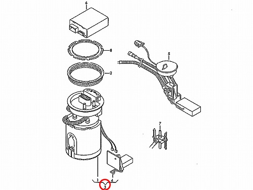 燃料ポンプ(フューエルポンプ) VW(フォルクスワーゲン) [1J0919087J]