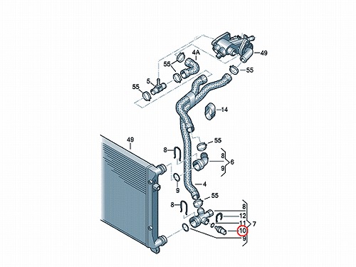 水温センサー(電動ファンサーモスイッチ) VW(フォルクスワーゲン