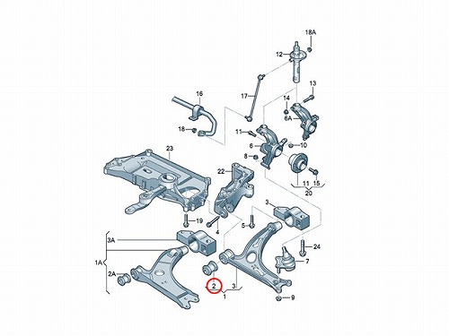 ロアアームブッシュ(コントロールアームブッシュ) フロント 左右共通 AUDI(アウディ) [1K0407182]AUDI(アウディ) A3  S3(8P) Q3 RSQ3(8U) TT TTS TTRS(8J) | セントピア