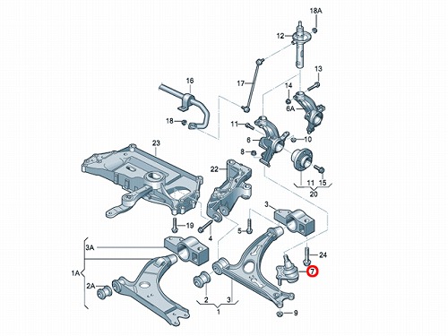 ロアアームボールジョイント 右側 VW(フォルクスワーゲン) イオス 1F7
