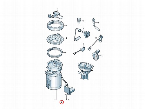 燃料ポンプ(フューエルポンプ) VW(フォルクスワーゲン) [1K0919051CL]