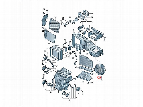 エアコンブロアモーター(ファン) VW(フォルクスワーゲン) [1K2820015H