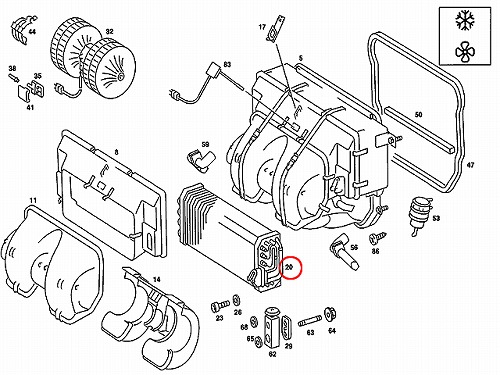 エアコンエバポレーター&エキパンセット メルセデスベンツ Cクラス 190クラス W201 190D2.5 190D2.5(ターボ) 190E  190E2.3 190E2.5-16 190E2.6