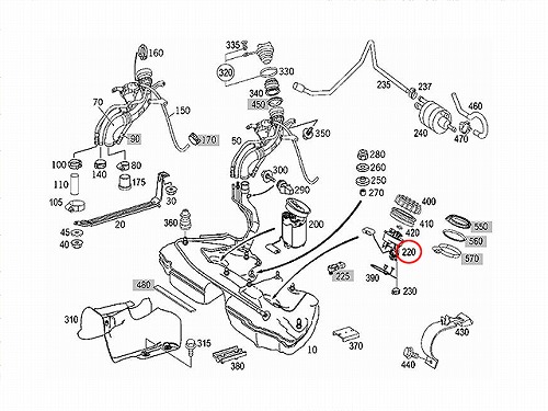 燃料レベルセンサー(フューエルレベルセンサー) メルセデスベンツ
