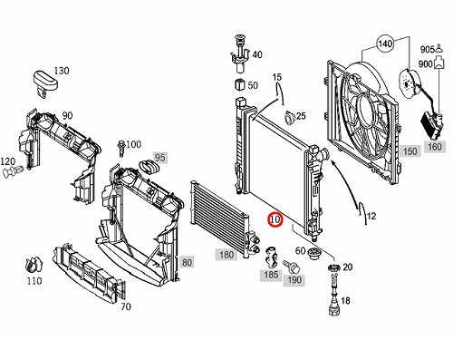 ラジエター メルセデスベンツ [2035000503]