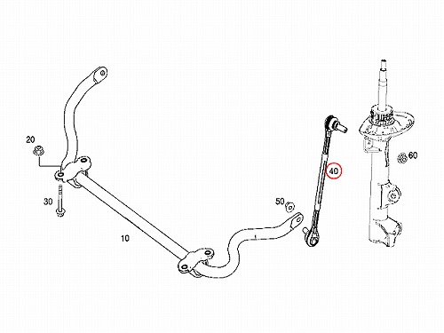 スタビリンクロッド フロント 右側 メルセデスベンツ [2043203889]