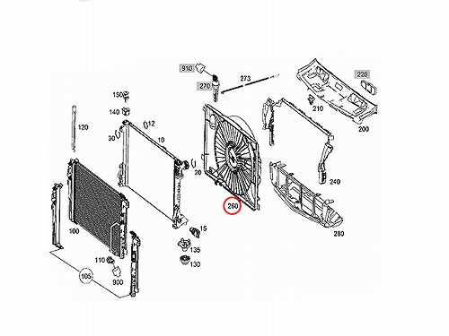 ラジエター電動ファンモーター(ラジエターファン) メルセデスベンツ