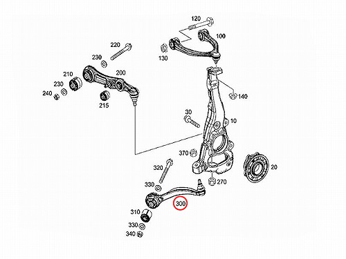 ストラットアーム(テンションロッド) フロント 左側 メルセデスベンツ