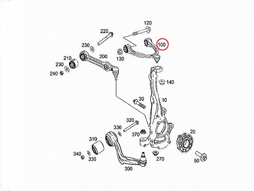 アッパーアーム(コントロールアーム) フロント 左側 メルセデスベンツ