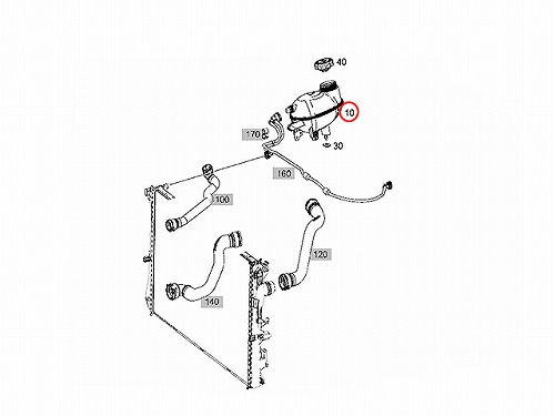 純正 ラジエターリザーバーサブタンク(サブタンク) メルセデスベンツ