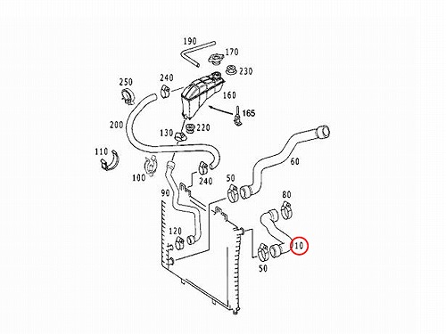 ラジエター アッパーホース メルセデスベンツ [2105014382]