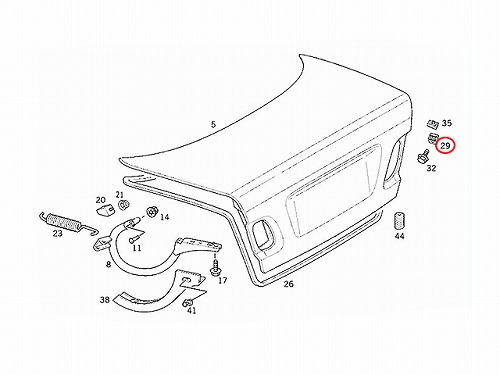 純正 リアゲートストッパー(トランクストッパー) メルセデスベンツ
