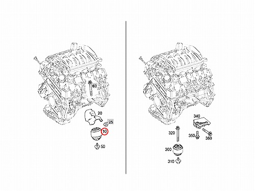 エンジンマウントブッシュ メルセデスベンツ [2112400017]メルセデス