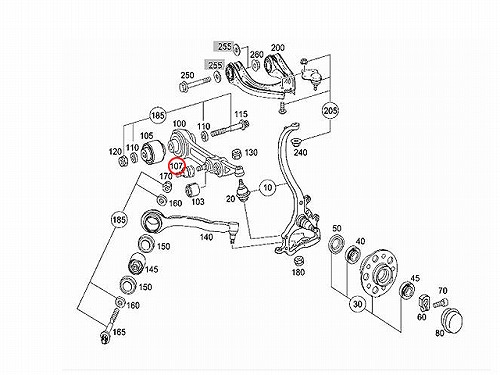 ロアアームボールジョイント(スタビ用) メルセデスベンツ [2113230068