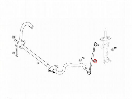 スタビリンクロッド フロント 右側 メルセデスベンツ [2123202689