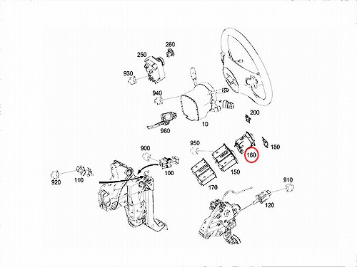 純正 ヘッドライトスイッチ(ヘッドランプスイッチ) メルセデスベンツ