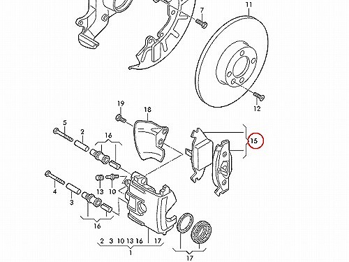 ブレーキパッド(ディスクパッド) フロント METELLI製 VW