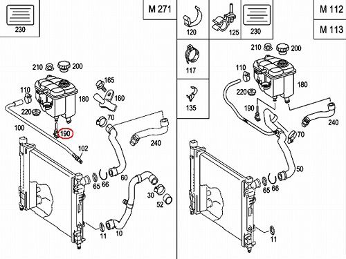 クーラントレベルセンサー メルセデスベンツ R171 R230 W168 W203 W209