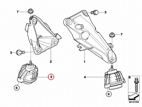 エンジンマウントブッシュ フロント右側 BMW E81 E82 E87 E88 E90 E91