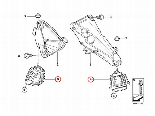 エンジンマウントブッシュ BMW [22116773742]BMW E82 E87 E88 E90 E91