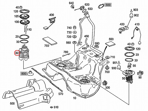 燃料ポンプ(フューエルポンプ) メルセデスベンツ Sクラス W221 S350 S500 S550 CLクラス W216 CL500 CL550