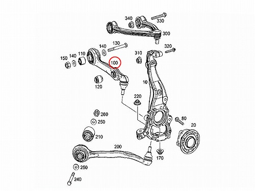 ロアアーム(コントロールアーム) フロント 右側 メルセデスベンツ