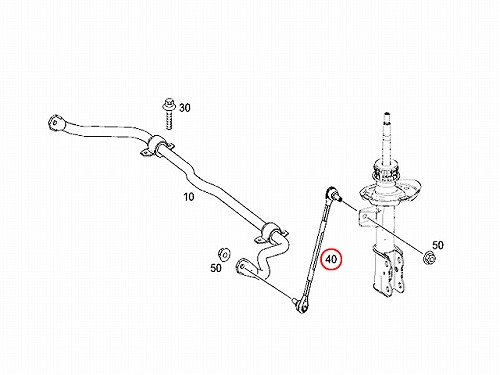 スタビリンクロッド フロント 左右共通 メルセデスベンツ [2463200689]