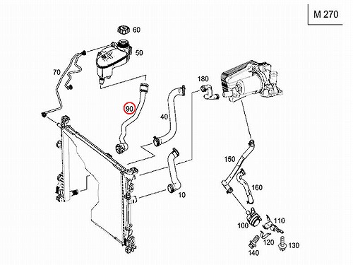 ウォーターホース メルセデス・ベンツ Eクラス W207/W212 E250 2010年