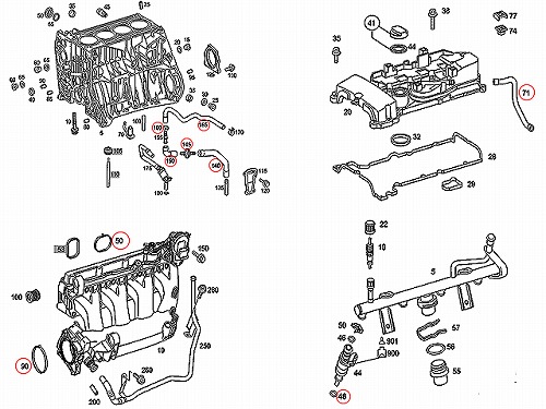 ベンチレーションホースキット メルセデスベンツ CLKクラス W209