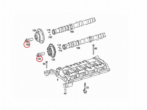 カムシャフトアジャスターコントロールバルブ メルセデスベンツ