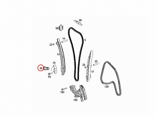 タイミングチェーンテンショナー メルセデスベンツ [2710500911