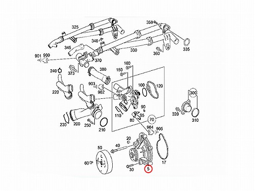 ウォーターポンプ メルセデスベンツ [2712001001]メルセデスベンツ